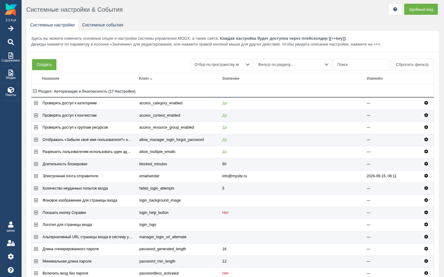 The stock grid with the “Convenient view” button